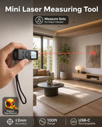 Cooper Ray, Mini Laser Measuring Tool, 2.7in 1oz Pocket Size Keychain Laser - Image 2