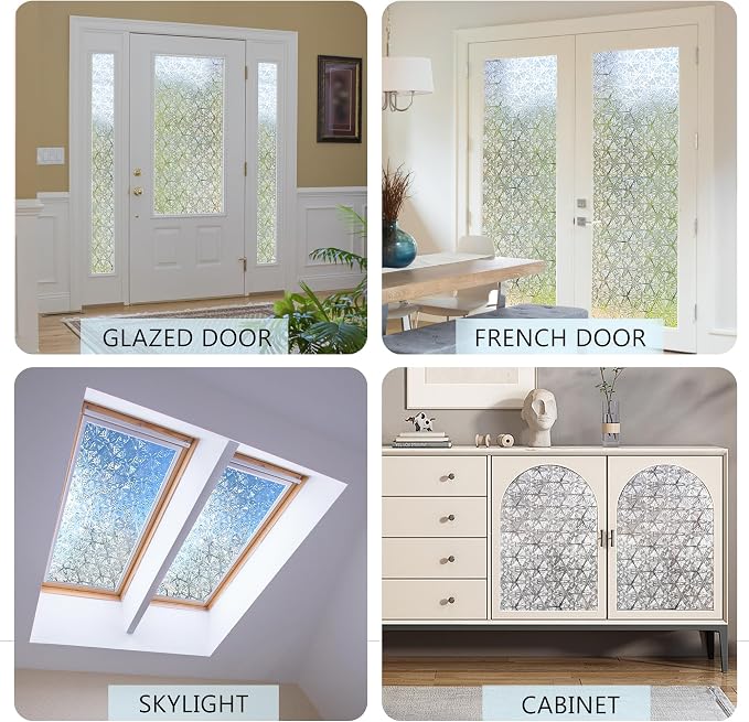 KESPEN Frosted Glass Window Privacy Film, Decorative Frost Window Clings - Image 9