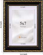 eletecpro 5x7 Vintage Picture Frame, Glass Cover, Horizontal or Vertical - Image 3