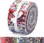45PCS Fabric Jelly Rolls, Jelly Roll Fabric Strips by Ftyiwu