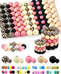 FIVEIZERO 100PCS 9mm & 15mm Silicone Beads, Fade-resistant, Easy-clean by FIVEIZERO