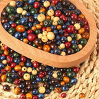 DAHI 580pcs Colorful Wooden Beads 8/10/12mm Assorted Macrame Wooden Loose - Image 3
