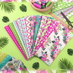 HunnmingRe 20 Pcs 10''x10'' Summer Tropical Quilting Fabric Square Pineapple - Image 4