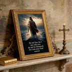 Vintage Gold Framed Jesus Wall Art Jesus Walking on Water Christian Canvas - Image 2