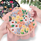 ERKOON Embroidery Kit for Beginners Adult, 2 Set Floral Cross Stitch Set - Image 5