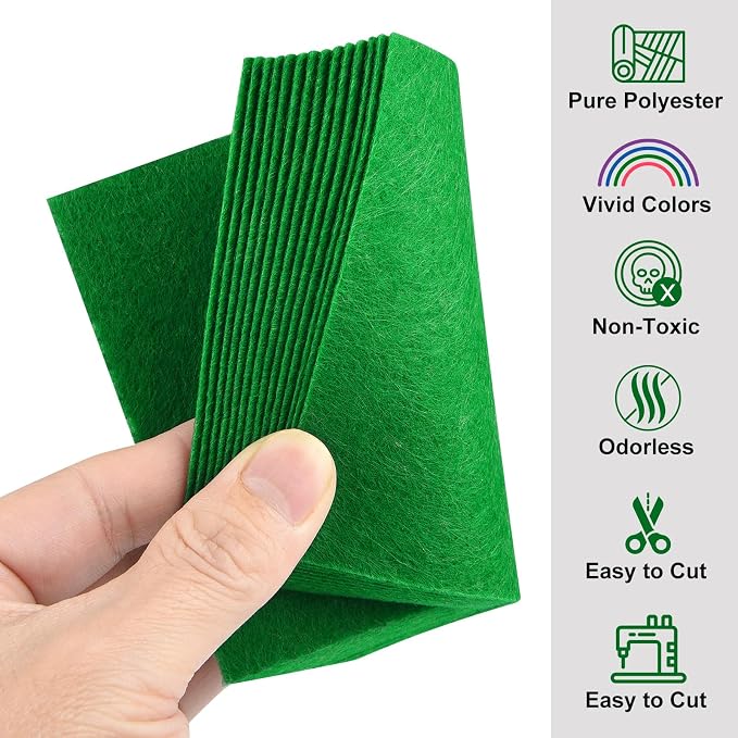 Morcheiong 50 Pcs Felt Fabric Soft Felt Fabric Sheet - Image 3