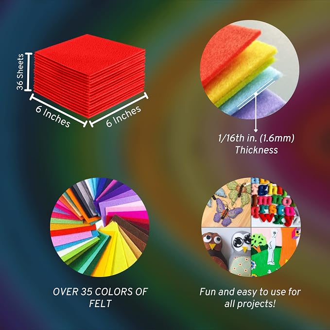 FabricLA Acrylic Felt Sheets for Crafts - Image 3