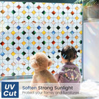 DKTIE Rainbow Stained Glass Window Film Decorative Privacy Window Film Patterns - Image 2