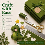 Moss Green Large Felt Fabric 36" x 36", 1mm Stiff Felt Sheet, Nonwoven Fabric - Image 5
