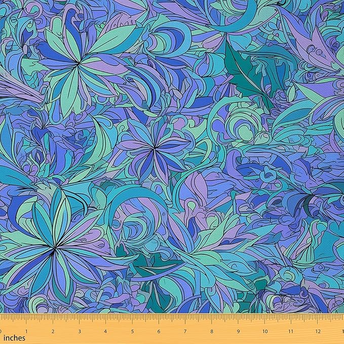 Erosebridal Floral Flannel Fabric by The Yard Bohemia Exotic Soft Not Stretchy by Erosebridal