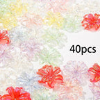 40pcs Flower Shape Beads Transparent Electroplate Flower Bead Color Lily Beads - Image 2