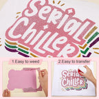 Tintnut Pink Glitter Heat Transfer Vinyl Roll, easy cut & weed, stretch washable - Image 3