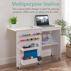 Best Choice Products Folding Sewing Table Multipurpose Craft Station & Side Desk - Image 4