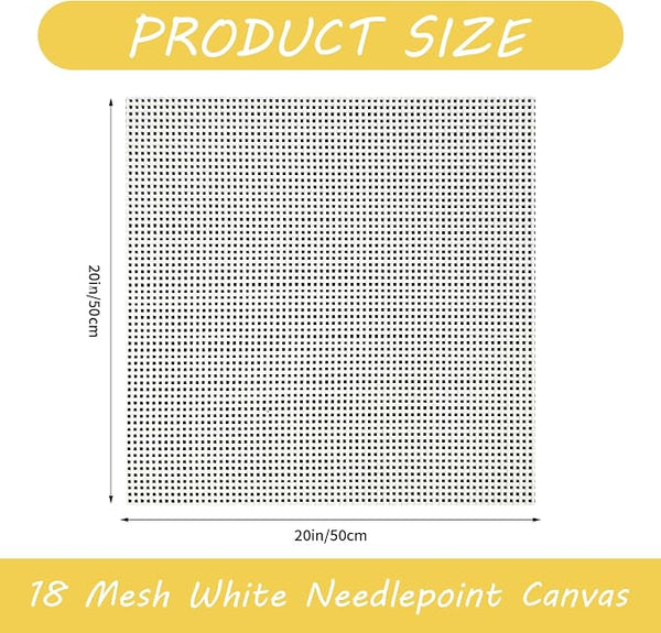 18 Mesh Needlepoint Canvas, Cross Stitch, Knit Crochet DIY Craft Projects - Image 2