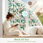 Kromapolis Window Privacy Film, Stained Glass Sticker Floral Window Clings - Image 3