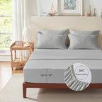 Zzlpp Queen Comforter Set 7 Pieces, Light Grey Tufted Bed in a Bag - Image 7