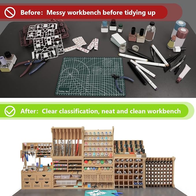 Plastic Model Kit Tool Storage Rack, Drawer Hobby Modeling Tool and Parts - Image 7