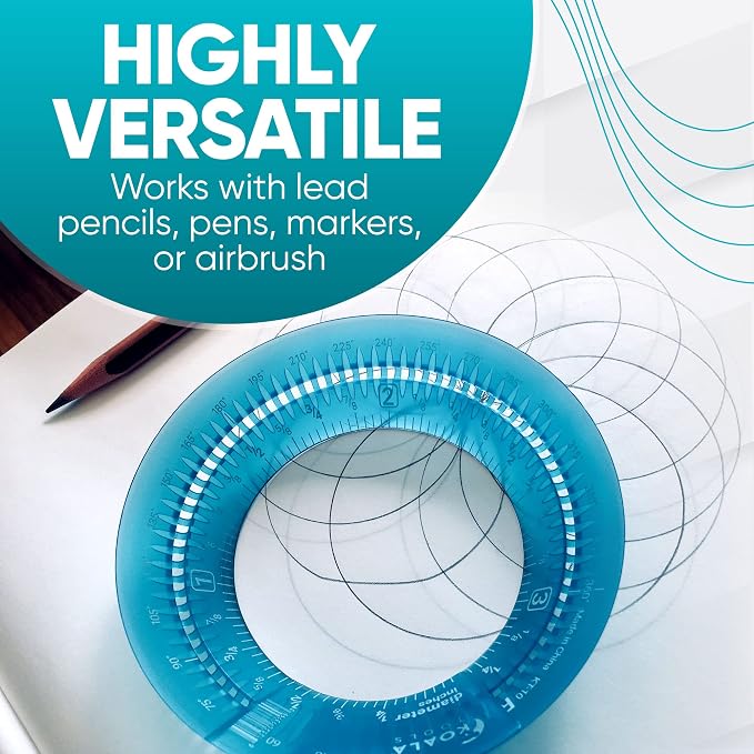 Koala Tools - Mini Ring Ruler for Circle Templates and Surfaces, Circular Ruler - Image 7