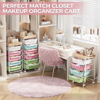 Utility Cart with Drawers, Craft Cart with 5 Drawers, Art Supply Organizer - Image 7