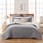 Levtex Home Cross Stitch Reversible King/Cal King Quilt Set and 2 Pillow Shams by LevtexHome