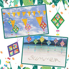 24 Sets Kites Craft DIY Kites Tissue Paper Craft Kits Summer Party Supplies DIY - Image 5