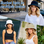 Bucket Hats Bulk Solid Color DIY Blank Hat Bucket Hats - Image 2