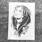 TIAMECH A4 Reusable Woman Long Flowing Hair Stencil - Image 2