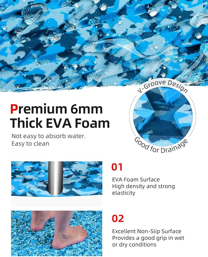 Abahub EVA Foam Boat Flooring Self-Adhesive Decking Surfboard Traction Pad | - Image 3