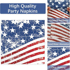 Qyeahkj 100 Pcs 4th of July Party Plates and Napkins Tableware Set American - Image 4