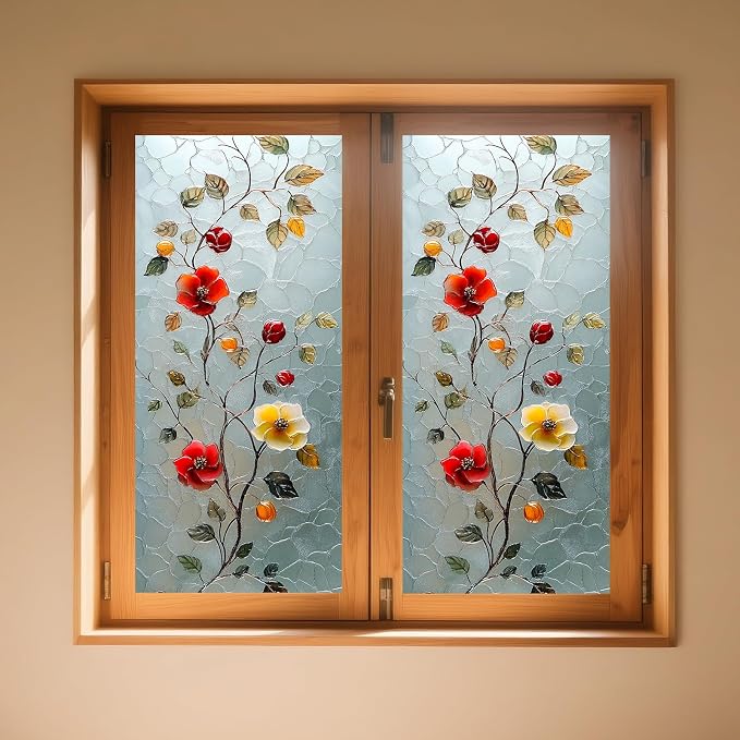 IVN Stained Glass Window Film Privacy Window Film Static Cling Window Film - Image 2