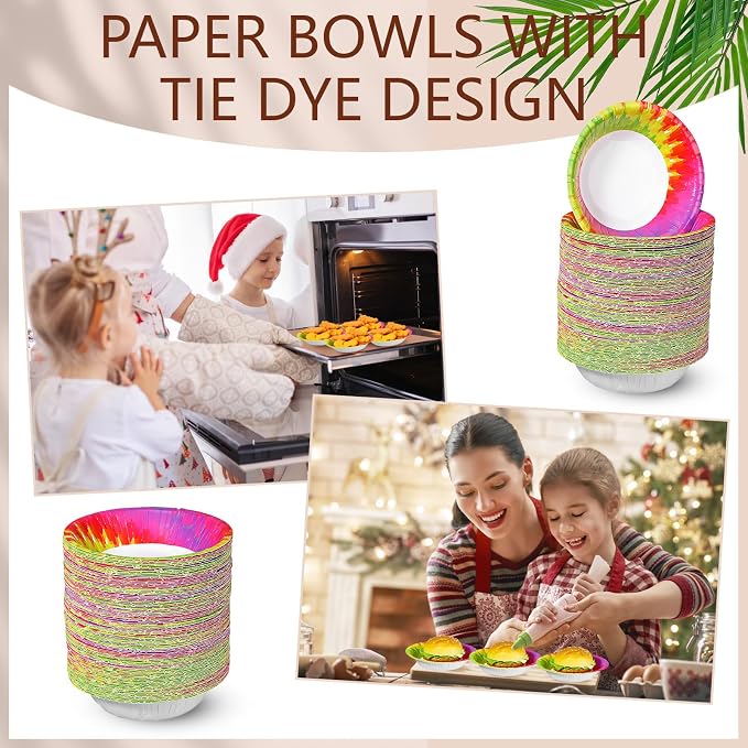 Hsei 100 Pack Paper Bowl, 9 oz/270 ml, Disposable, Leak Proof, - Image 5