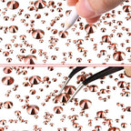 TecUnite 2000 Pieces Rose Gold Round Crystal Rhinestones - Image 4