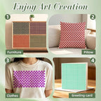 Texture Stencils for Crafts Reusable 9Pcs Stencils | DIY Art Painting Stencil - Image 5