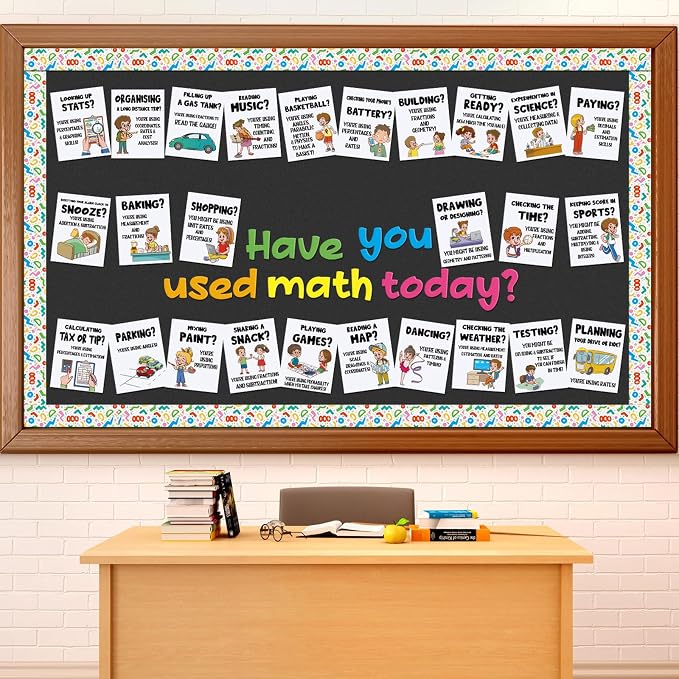 Mooliwe Math Classroom Decor Welcome Back to School Bulletin Board Set DIY by Mooliwe