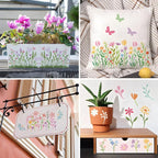 16 Pieces Wildflower Stencils for Painting on Wood, Reusable Flower Paint - Image 4