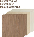 9 Pack Walnut Wood Plywood Sheets, Smooth Surface, Uniform Thickness, No Burrs - Image 2