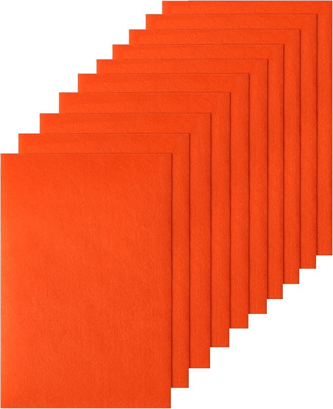 HaoFeiJH 10Pcs Felt Sheets, A4 Size Felt Fabric Sheets, Sewing Felt Squares by HaoFeiJH