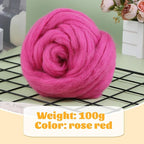 3.53oz Wool Roving, Wool Felting Supplies, Pure Wool, Chunky Yarn, Spinning - Image 2