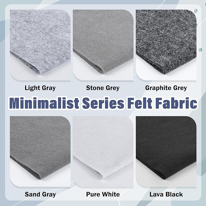 XSEINO 6 Rolls 12"x35" Large Felt Sheets, 1.4mm Thick Nonwoven Fabric - Image 3
