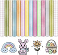 Tintnut Light Color Plaid Permanent Vinyl, waterproof, easy peel & stick by Tintnut
