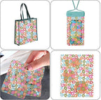 Flower Printed TPU Jelly Faux Leather Fabrics, 11.8 x 47.2 Inch Clear TPU Vinyl - Image 7