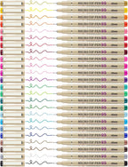 24 Colors Fineliner Pen Set, 05 Tip Fine Point Drawing Pens | Bleed Free Needle by Attom+Tech+Art