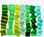 ILLUCKAI 2.2lb Irregular Stained Glass Scraps Sheets Green Mixed Collection - Image 4