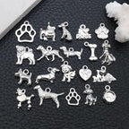 WOCRAFT 60pcs Bright Silver Dogs Bracelet Charms - Image 5