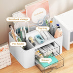 Marbrasse Pen Organizer with 2 Drawer, Desk Organizers and Accessories with 5 - Image 2