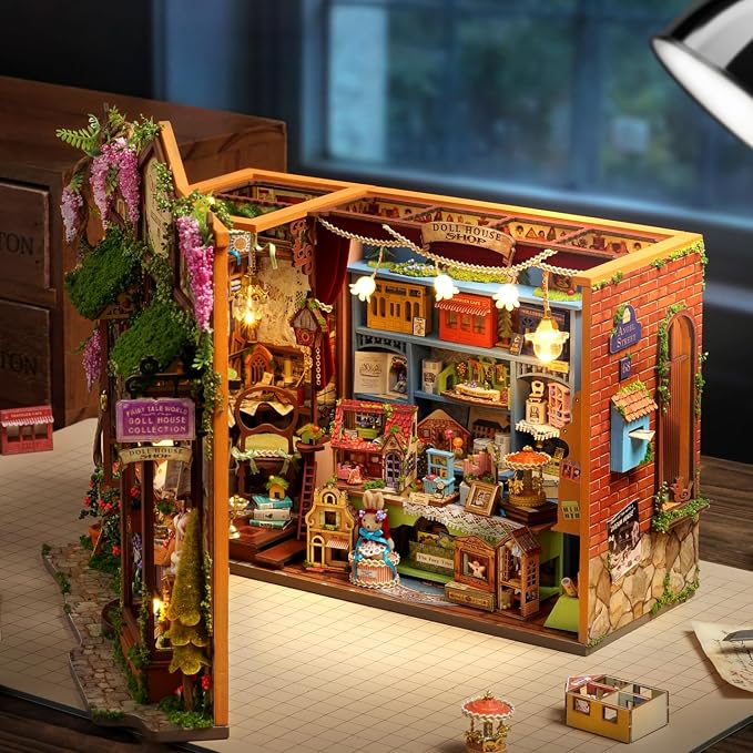 DIY Miniature Dollhouse Kit, 1:24 Scale Wooden 3D Puzzle Model Building Set - Image 5
