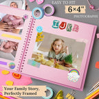 Scrapbook 8x8 Inch DIY Scrapbook Album Hardcover Kraft Paper 40 pages/20 sheets - Image 5