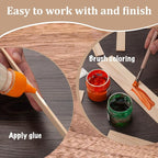 Wooden Dowels for Crafts, Wood Trim Wood Strips Slats for Wall 1/8" × 1" × 12" - Image 4
