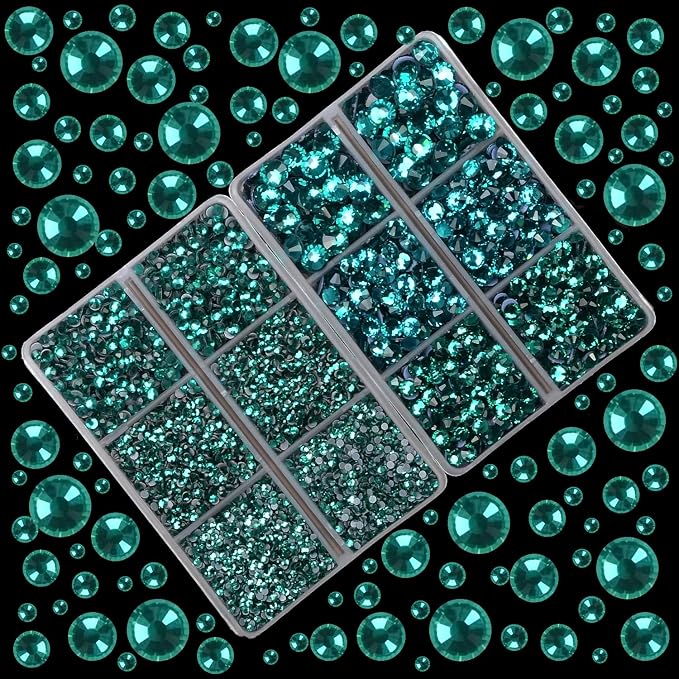 10000Pcs 2-Boxes Mixed Size Hot Fix Round Crystals Gems Glass Stones Hotfix - Image 2