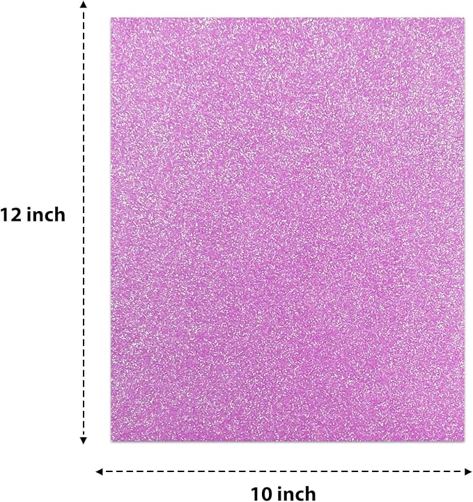 Efuncro- 12'' x 10'' x 10 Sheets Glitter HTV Heat Transfer Vinyl, Iron on - Image 4